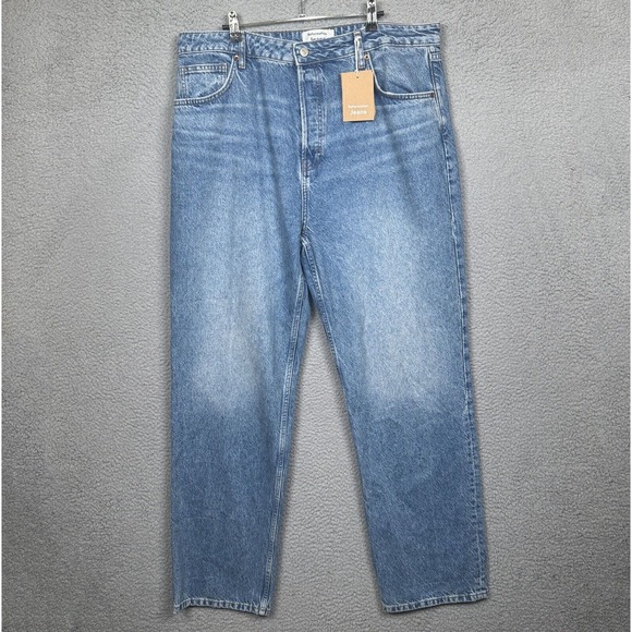 Reformation Denim - Reformation Jeans Womens 33x33 Blue Cynthia High Rise Straight‎ Long Preppy Eco